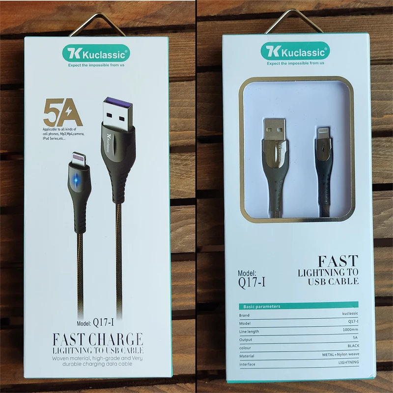 کابل شارژ آیفون کوکلاسیک مدل Q17i (Lightning)