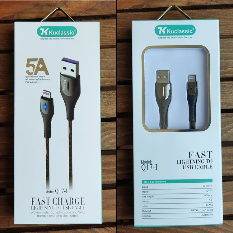 کابل شارژ آیفون کوکلاسیک مدل Q17i (Lightning)