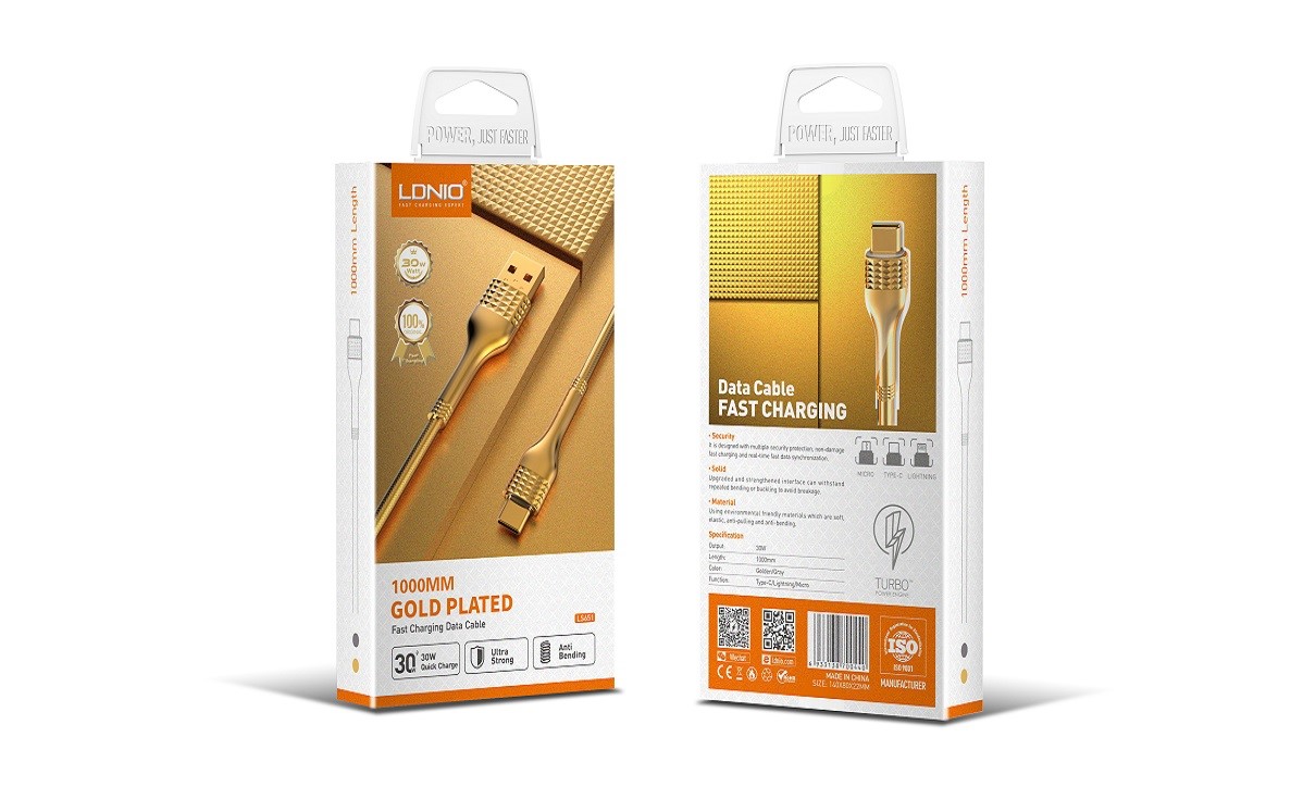 کابل شارژ و انتقال داده الدینیو مدل LS651 – طول 1 متر