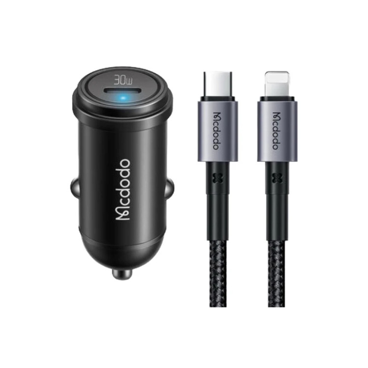 شارژر فندکی مک دودو مدل CC-7492 ۳۰ وات PD با کابل USB-C به Lightning