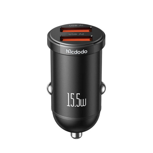 شارژر فندکی مک دودو CC-2950 ۱۵.۵ وات دو پورت USB-A از نمای روبرو