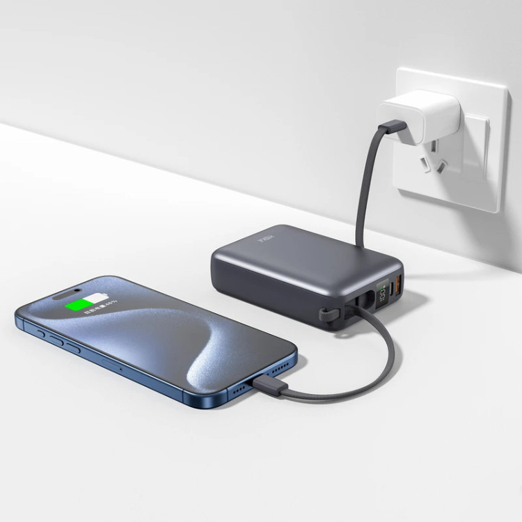 پاوربانک ۲۰۰۰۰mAh با نمایشگر دیجیتال و پورت USB‑C