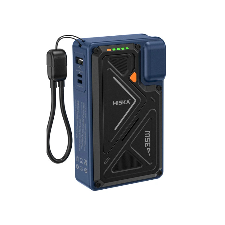 شارژر همراه هیسکا ۲۰۰۰۰mAh با پورت USB، Type‑C و Lightning