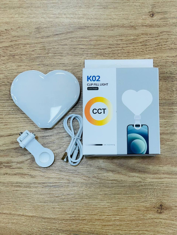K02 Clip-On Selfie Ring Light for Smartphones with Adjustable LED Light