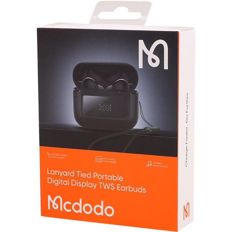 هندزفری بلوتوثی مک دودو HP‑3290 با کیس شارژ دیجیتال و باتری 24 ساعته