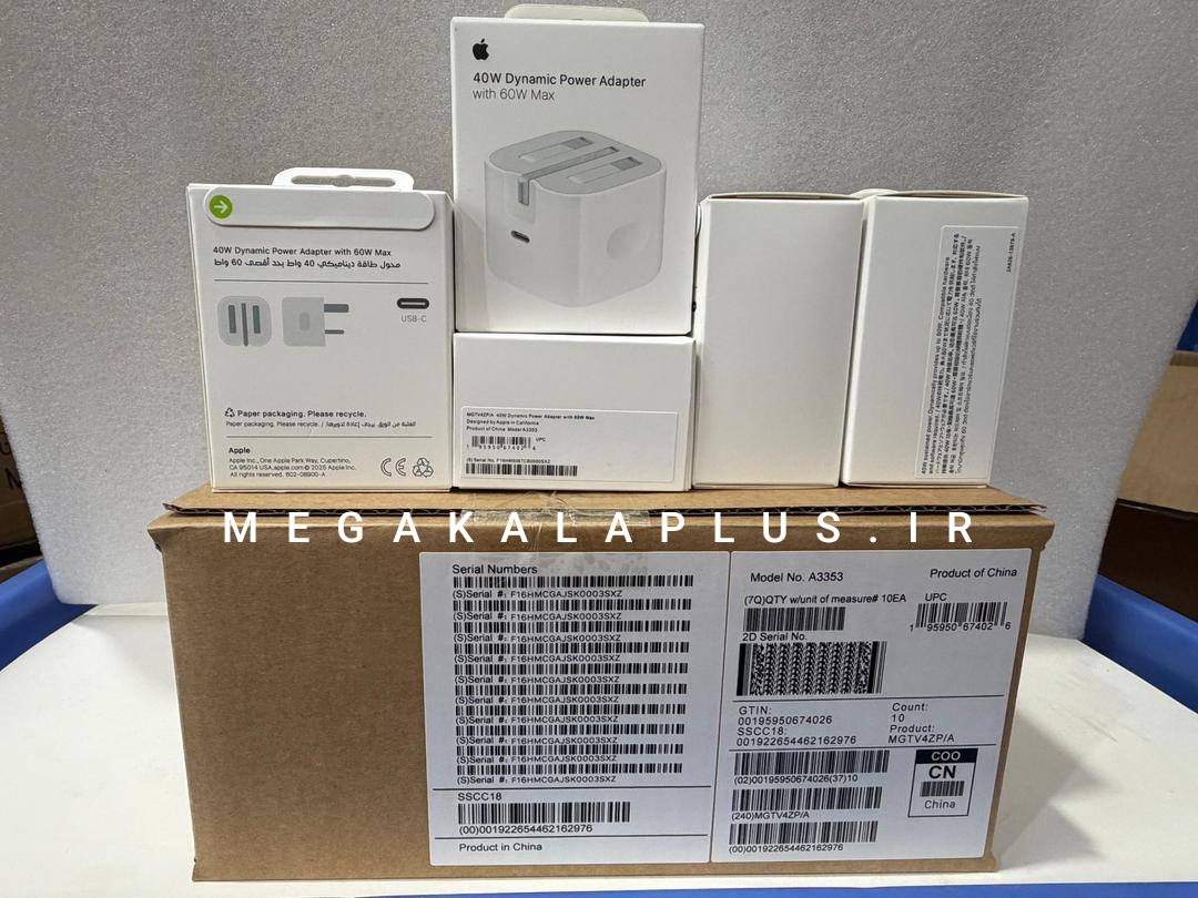 کلگی شارژ ۴۰ وات آیفون اورجینال مدل A3353