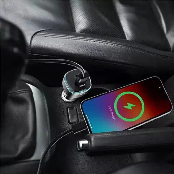 شارژر فندکی 75 وات 2 پورت USB-C پاورولوژی مدل PCCSR024BKOG