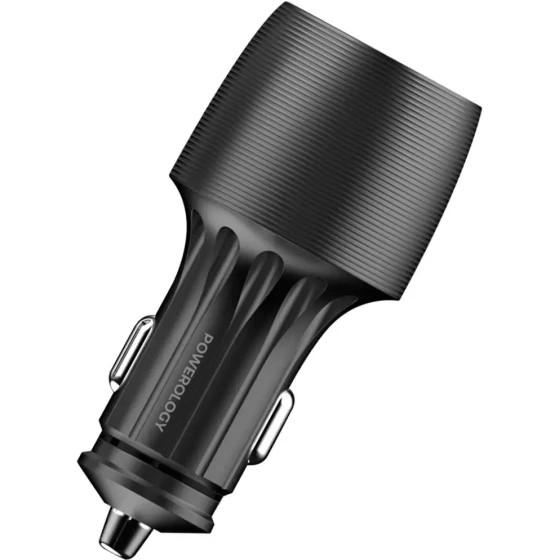 شارژر فندکی 66 وات 2 پورت USB-A + USB-C پاورولوژی مدل PCCSR021BK