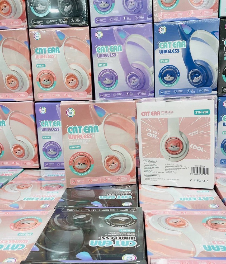 هدفون اورجینال عروسکی مدل STN-28T – طراحی جذاب، نور LED و کیفیت صدای عالی
