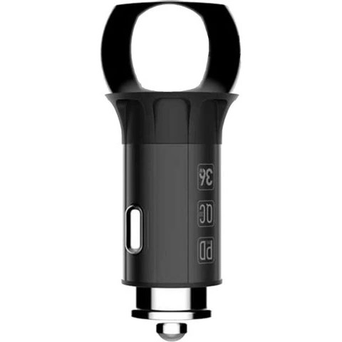 شارژر فندکی الدینیو مدل C1 با کابل USB-C