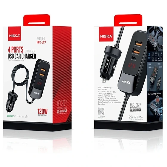 شارژر فندکی 120 وات هیسکا مدل HCC-327