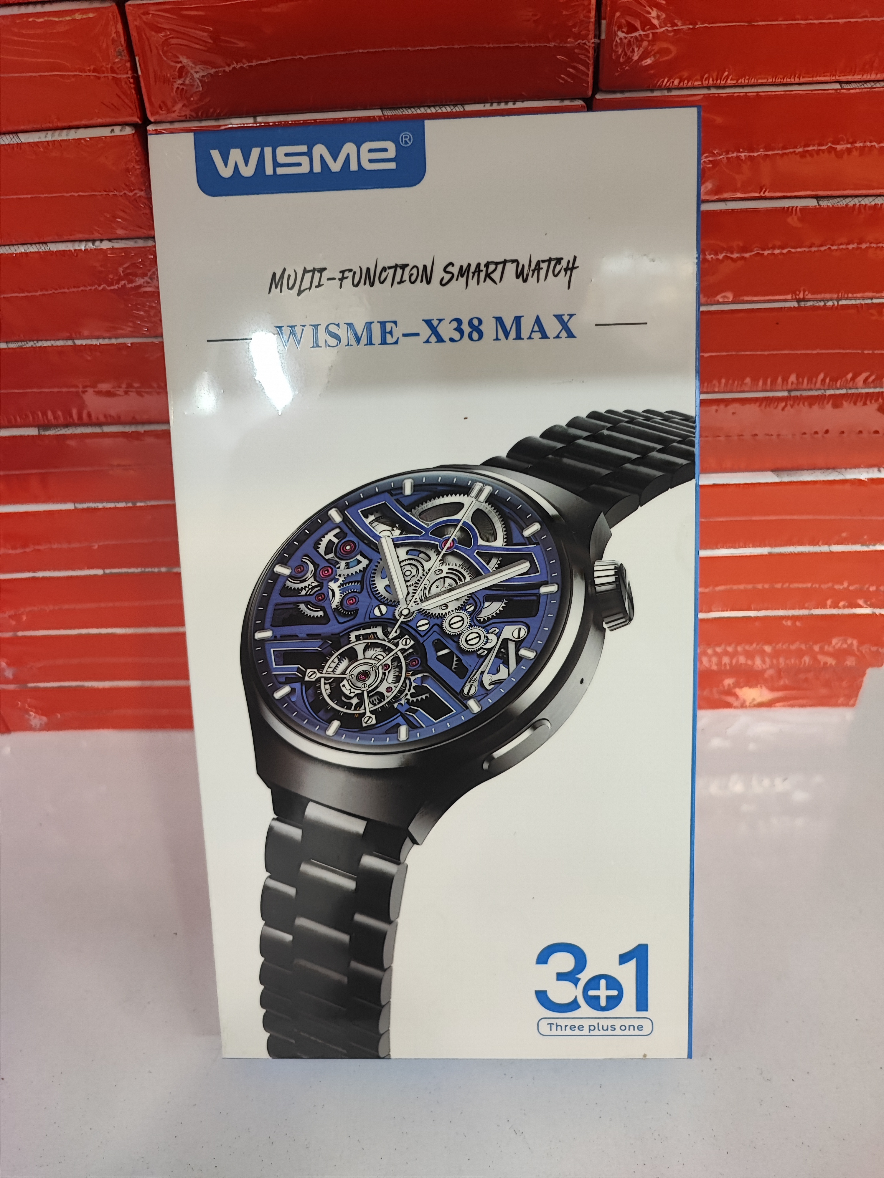 ساعت هوشمند ویسمی (WISME) مدل X38 Max صفحه گرد AMOLED به همراه ۳ عدد بند