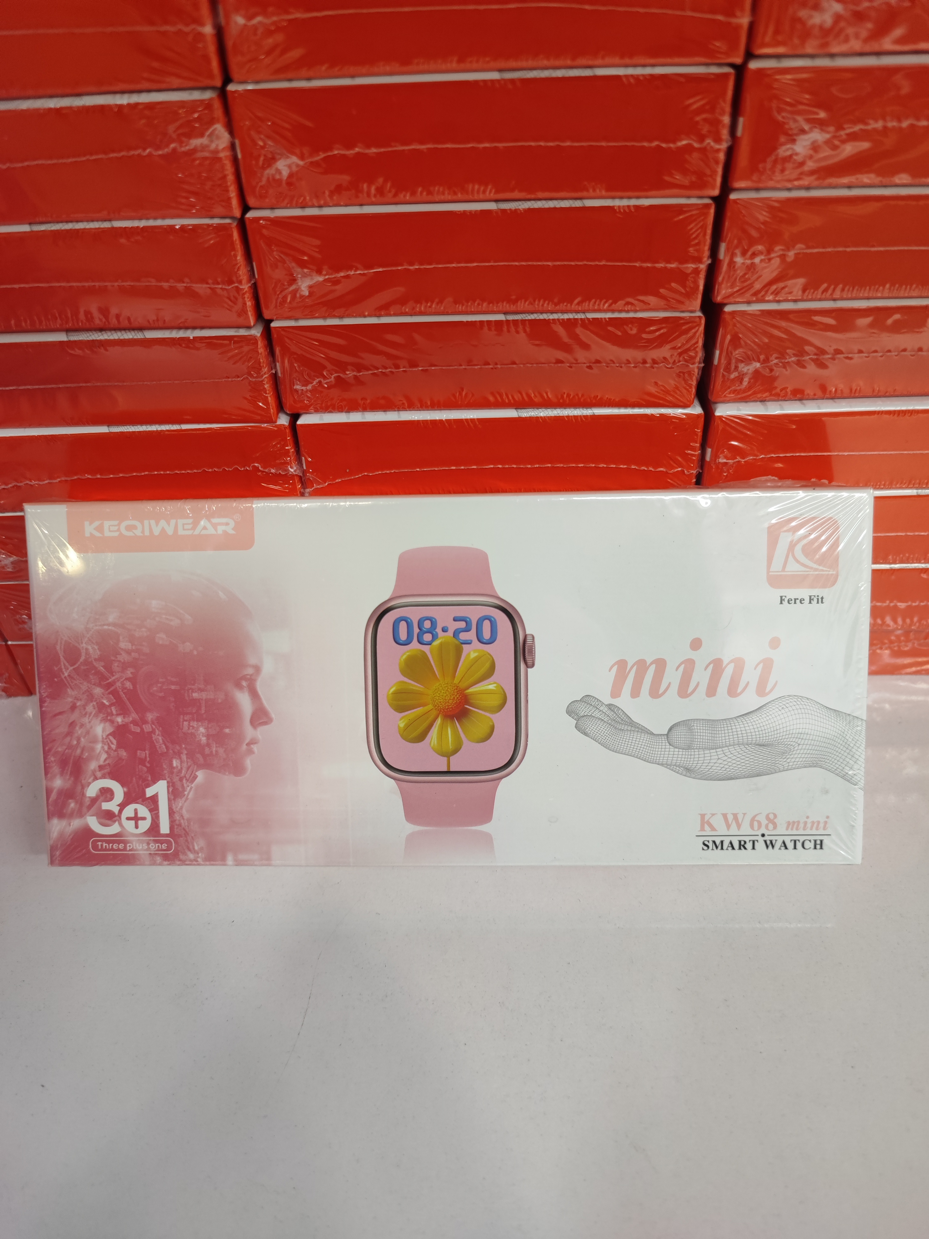 ساعت هوشمند دخترونه ککویر (Keqiwear) مدل KW68 Mini | همراه با ۳ عدد بند