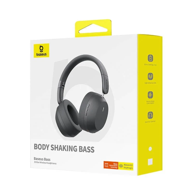 هدفون بی‌سیم باسئوس مدل Bass 35 Max