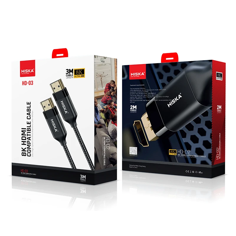 کابل HDMI 8K هیسکا مدل HD-03 طول ۳ متر - نسخه ۲.۱ فوق حرفه‌ای
