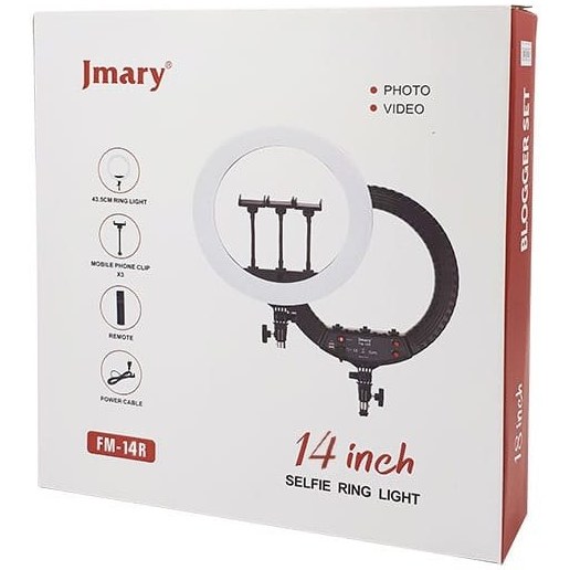 رینگ لایت ۱۴ اینچ جی‌ماری Jmary مدل FM-14R به همراه ریموت کنترل