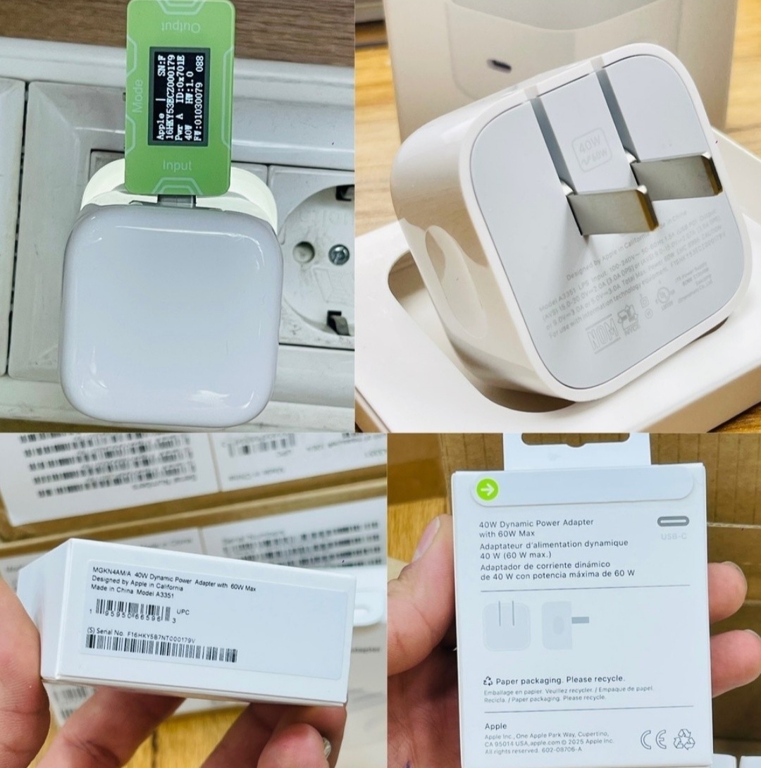 کلگی شارژر ۴۰ وات آیفون اورجینال مدل A3425