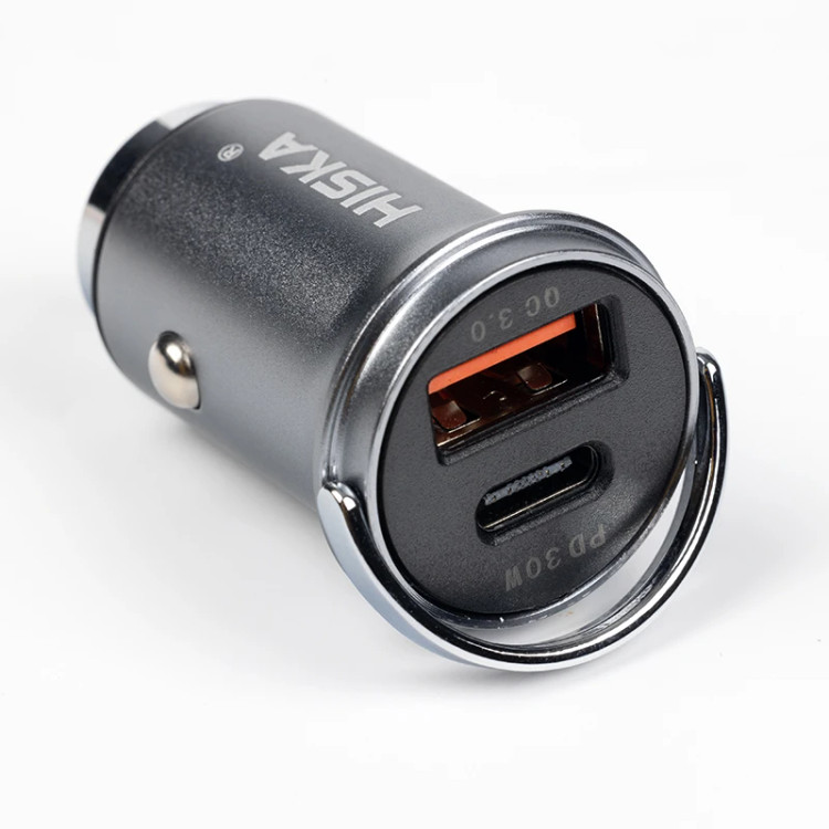 شارژر فندکی خودرو هیسکا مدل HCC-306 | فست شارژ ۳۰ وات برای خودرو