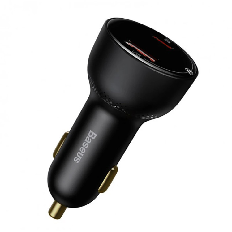 شارژر فندکی فست شارژ خودرو بیسوس 100 وات دو پورت مدل CCZX-01