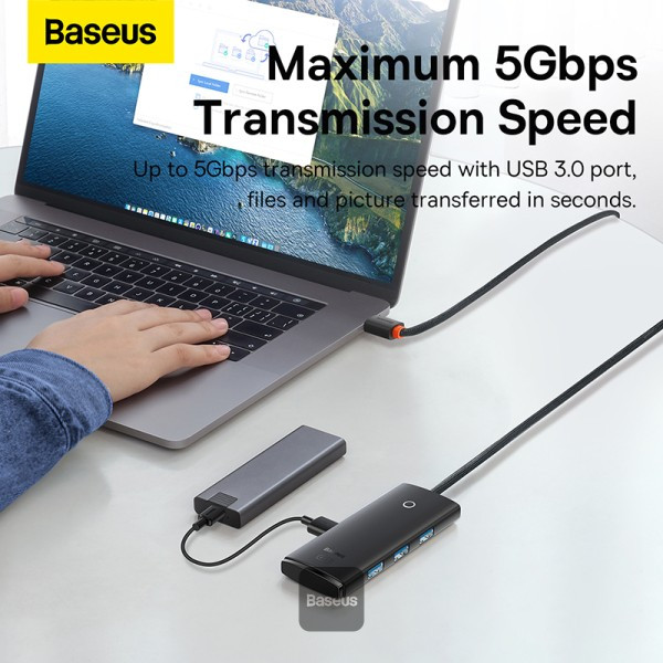 هاب 4 پورت USB 3.0 باسئوس مدل BS-OH080 UltraJoy