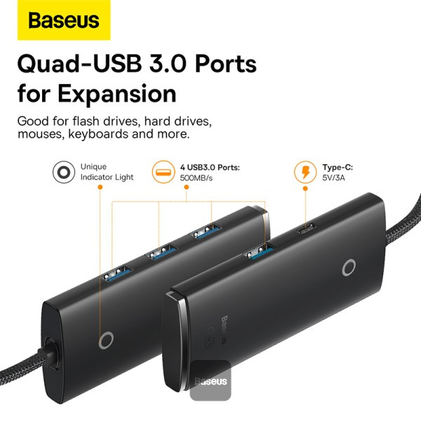 هاب 4 پورت USB 3.0 باسئوس مدل BS-OH080 UltraJoy