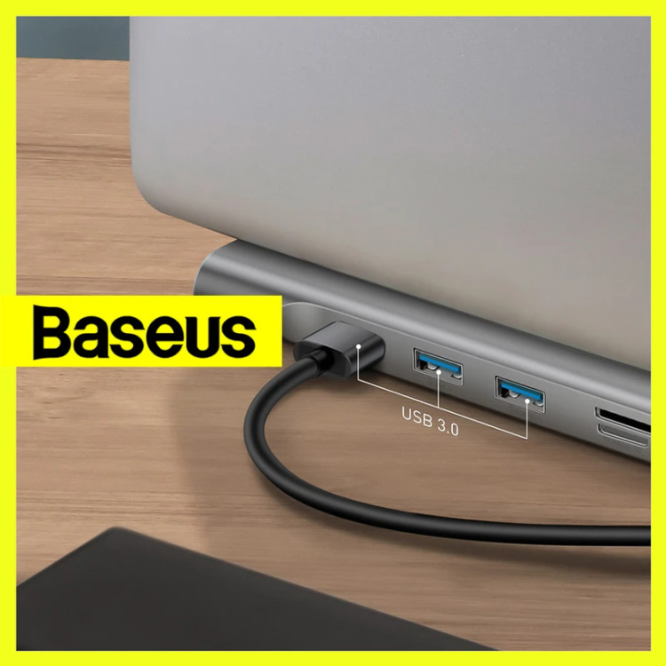 هاب USB-C باسئوس مدل CATSX-G0G با ۱۱ پورت