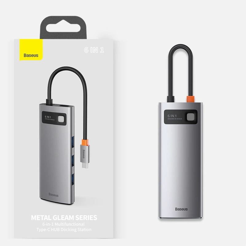 هاب USB-C باسئوس مدل CW0G شش پورت