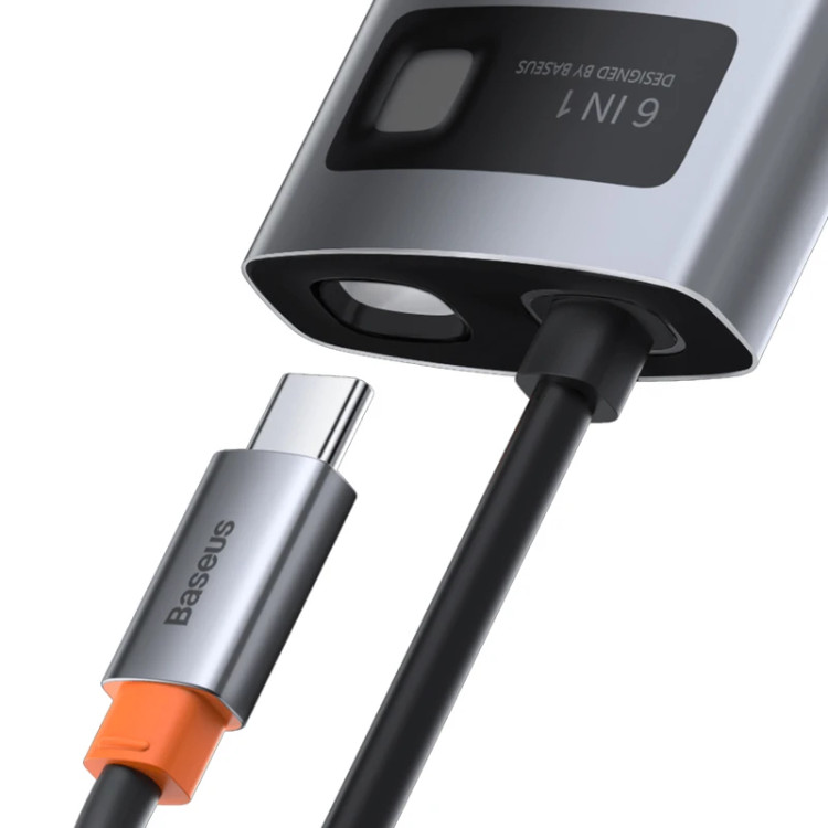 هاب USB-C باسئوس مدل CW0G شش پورت