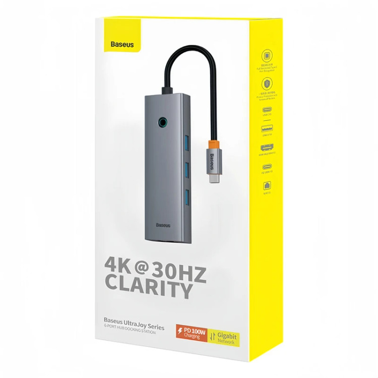 هاب USB-C باسئوس مدل BS-OH151 شش پورت