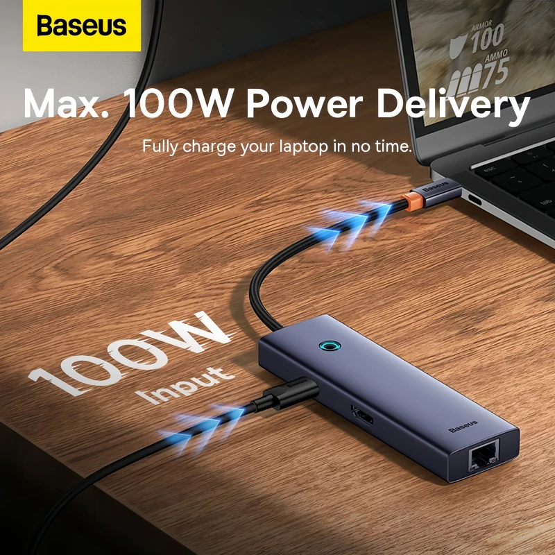 هاب USB-C باسئوس مدل BS-OH151 شش پورت