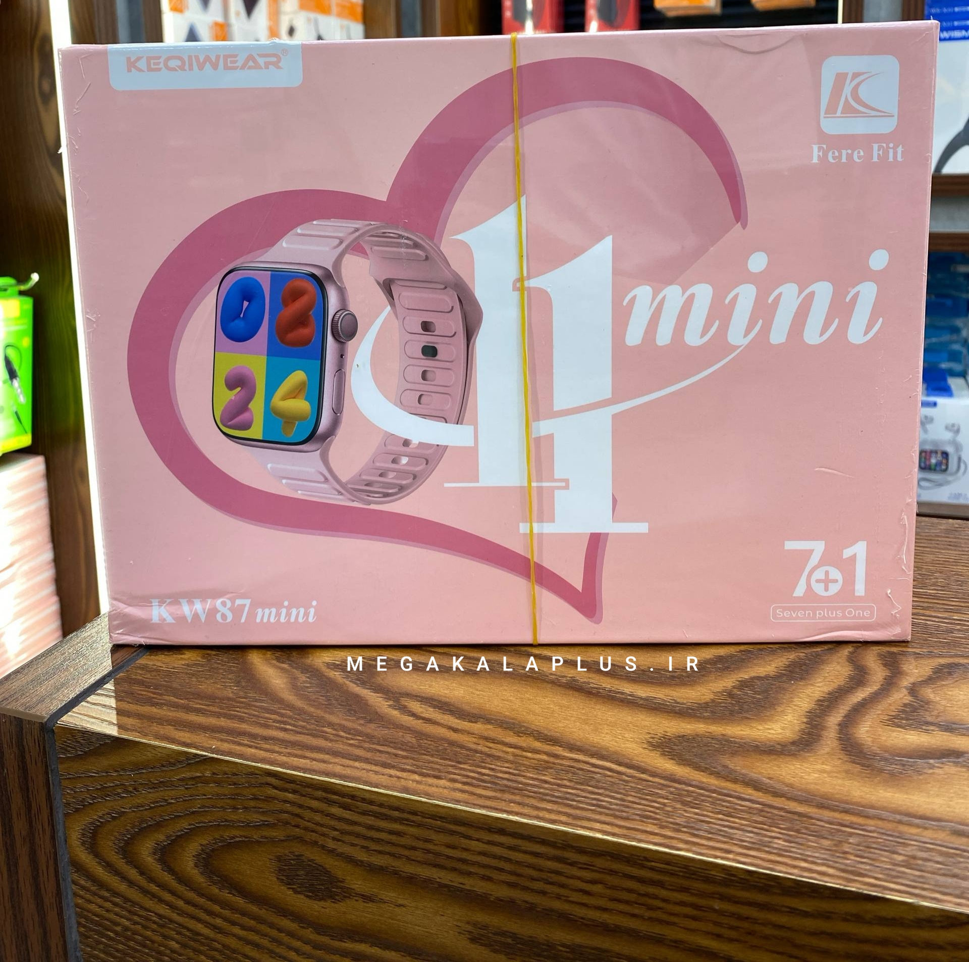 ساعت هوشمند دخترانه مدل KW87 MINI سایز 38 به همراه 7 بند قابل تعویض