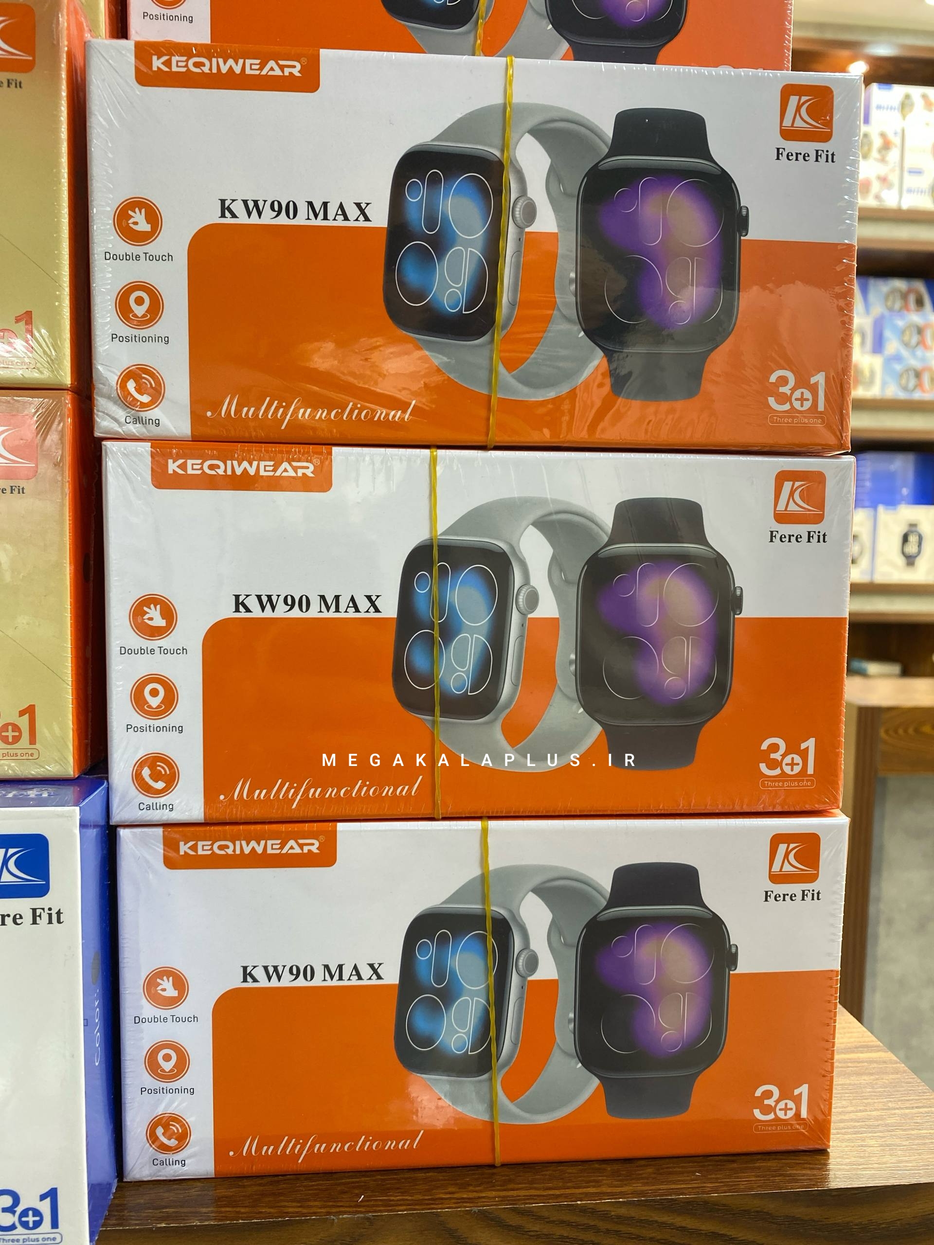 ساعت هوشمند کیکویر مدل KEQIWEAR KW90 Max سری 10 به همراه 3 بند
