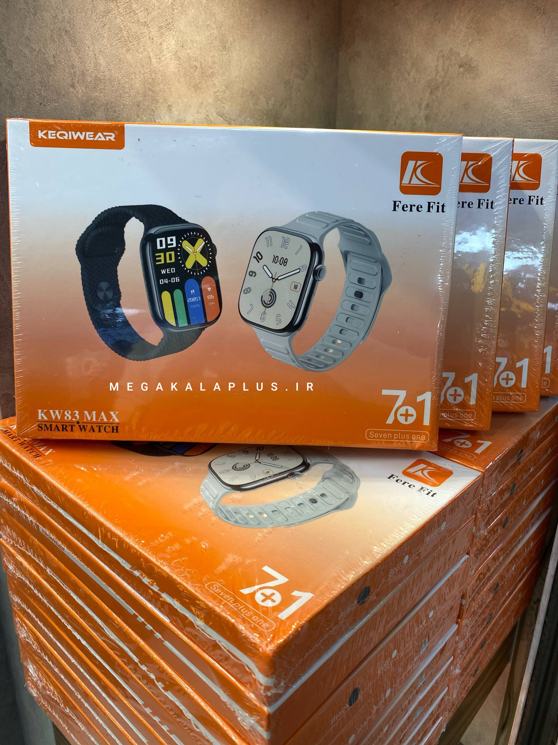ساعت هوشمند کیکویر مدل KEQIWEAR KW83 MAX به همراه ۷ بند