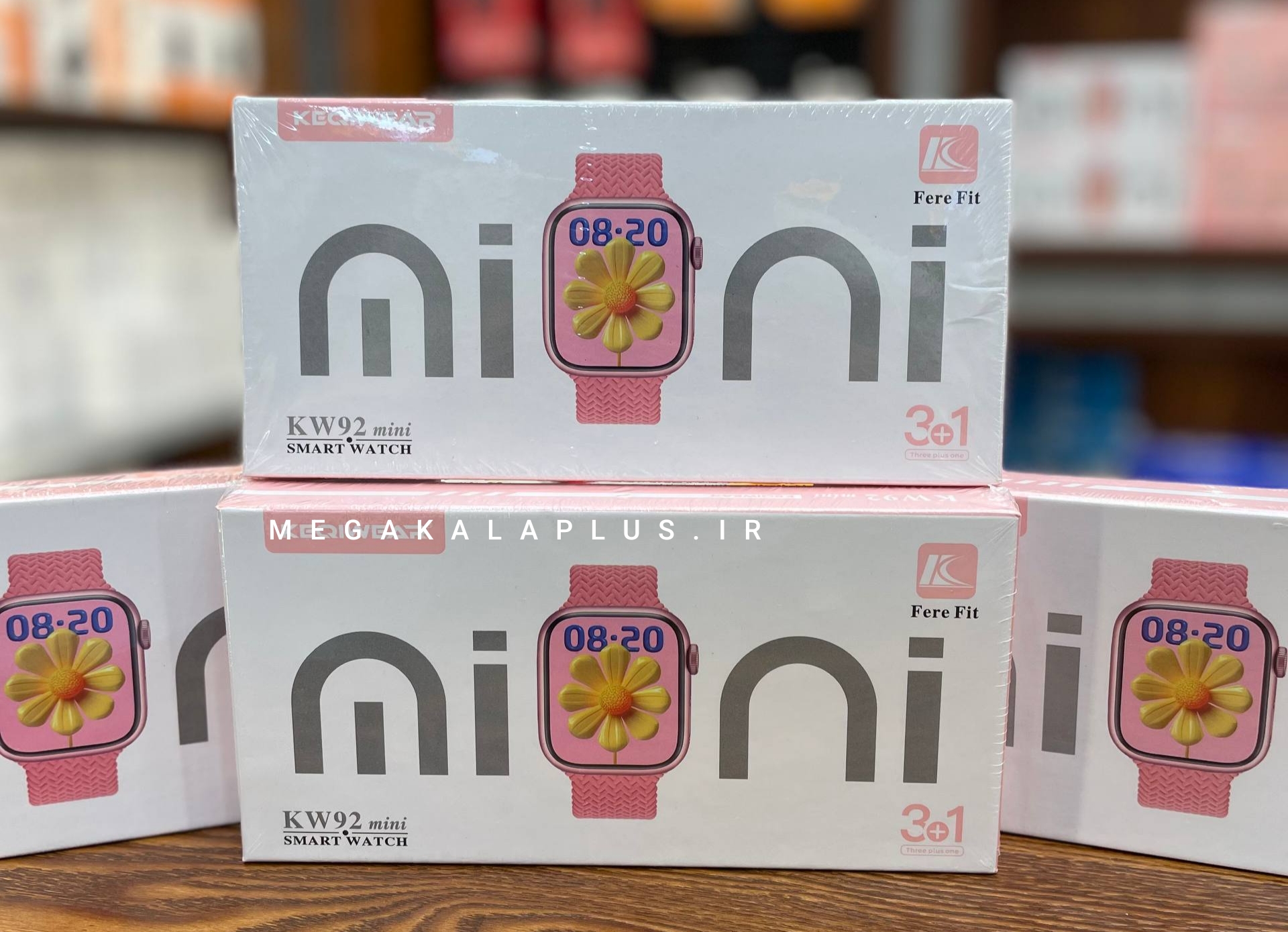 ساعت هوشمند دخترونه KW92 MINI سایز 38 میلی‌متر همراه سه بند