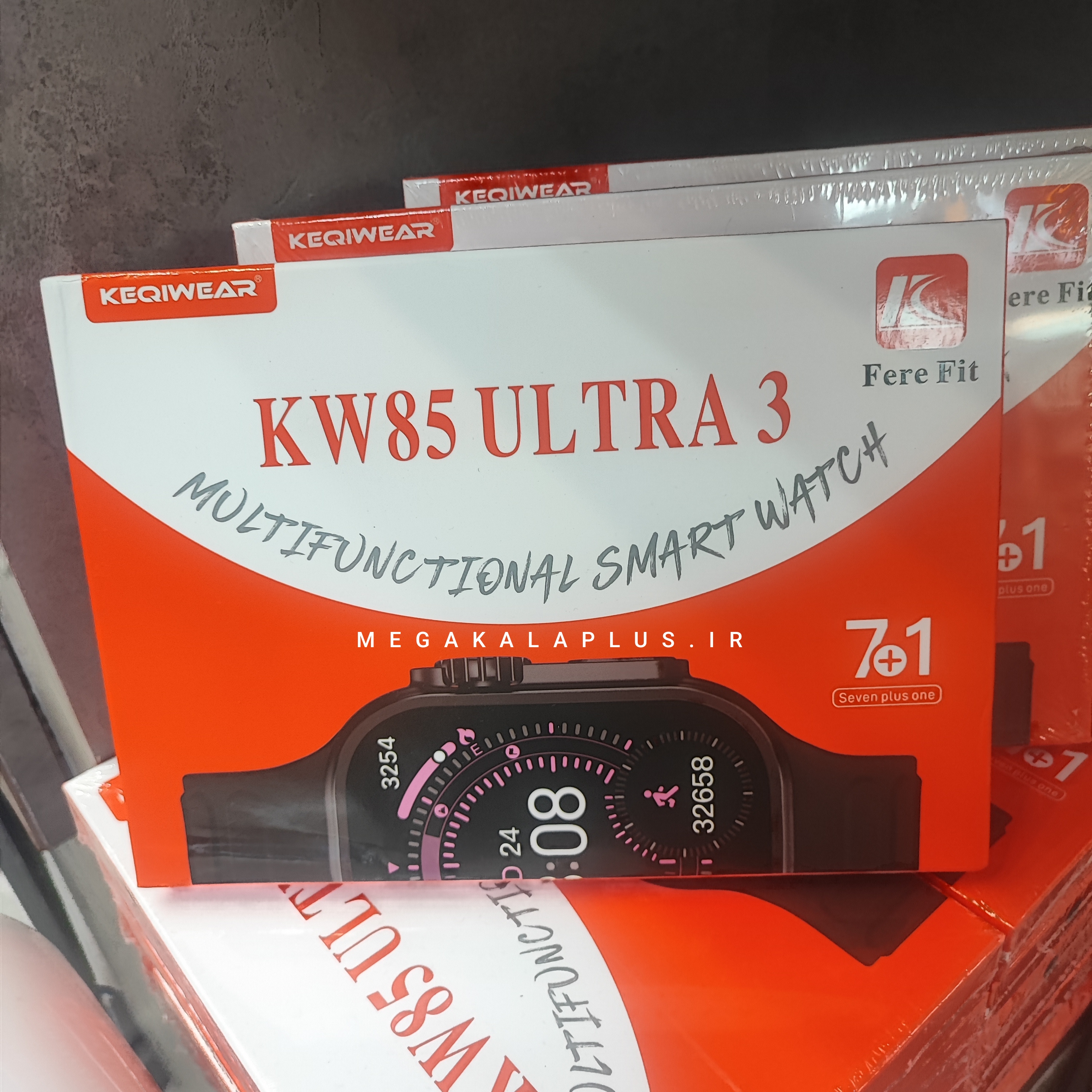 ساعت هوشمند کیوکی‌ویر مدل KEQIWEAR KW85 Ultra3 به همراه ۷ بند قابل تعویض