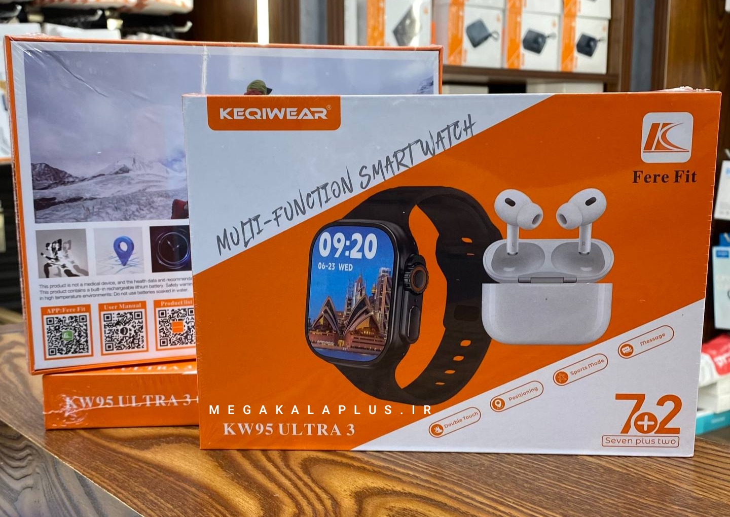 ساعت هوشمند KW95 Ultra 3 به همراه ایرپاد پرو 2 و 7 بند