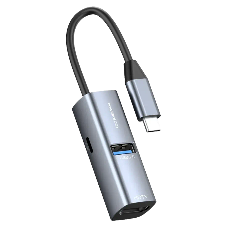 مبدل پاورولوژی تایپ سی به HDMI مدل Mini USB-C Hub