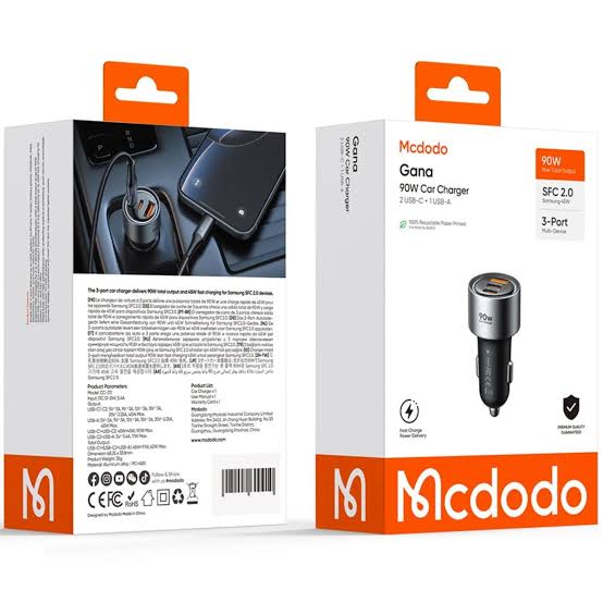 شارژر فندکی مک دودو 90 وات GANA مدل CC-3110