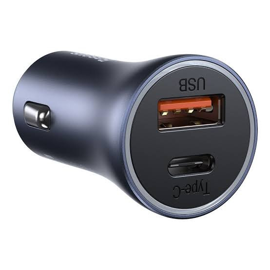 شارژر فندکی بیسوس HIGH POWER 40W دو پورت USB و Type-C