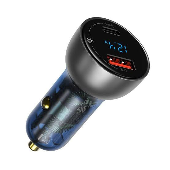 شارژر فندکی بیسوس Dual Quick 65W دو پورت USB و Type-C