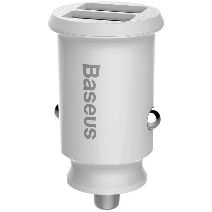 شارژر فندکی بیسوس Grain دو پورت USB-A با جریان 3.1 آمپر