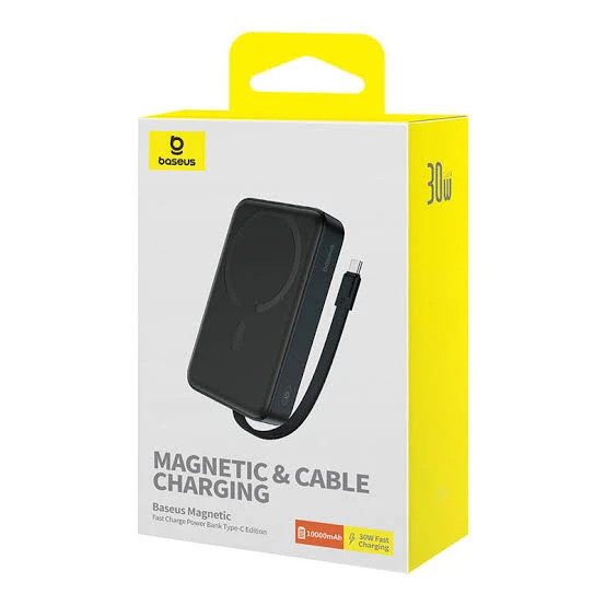 پاوربانک مغناطیسی 30 وات باسئوس مدل Magnetic ظرفیت 10000 میلیآمپر ساعت