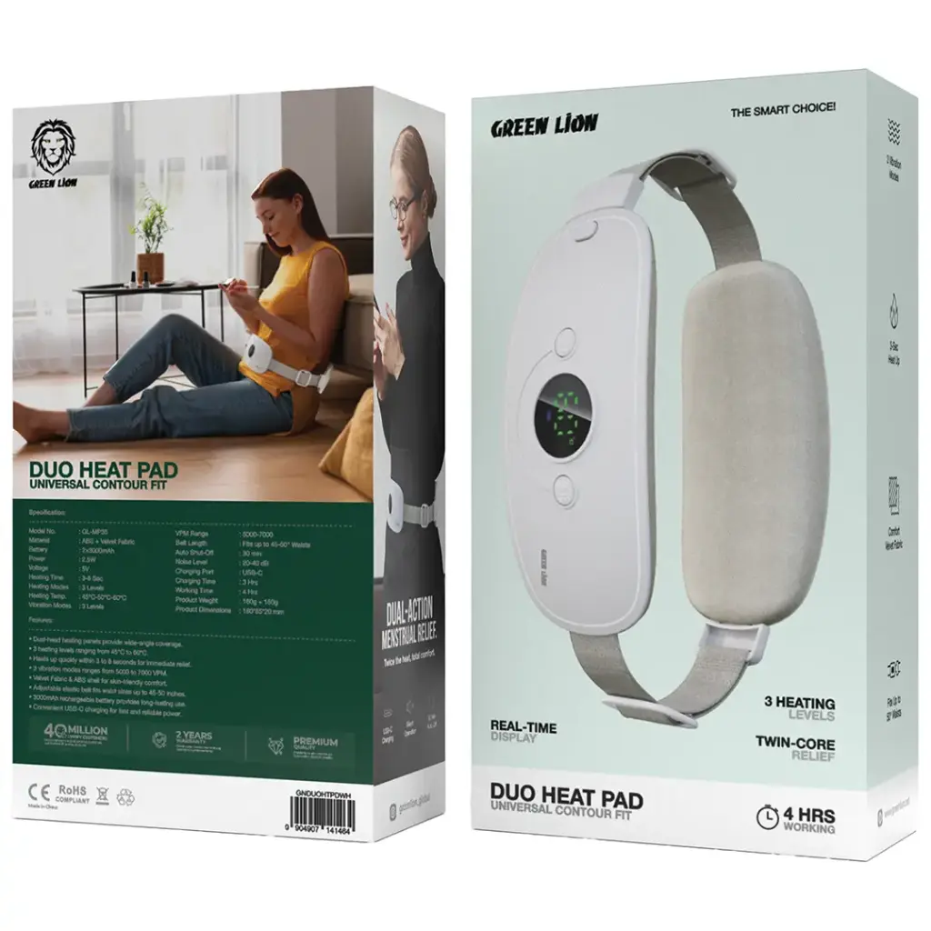 ماساژور حرارتی کمر و شکم گرین لاین مدل Duo Heat Pad