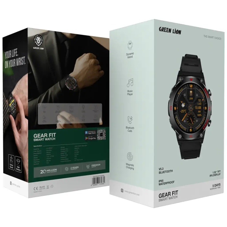 ساعت هوشمند گرین لاین مدل GEAR-FIT