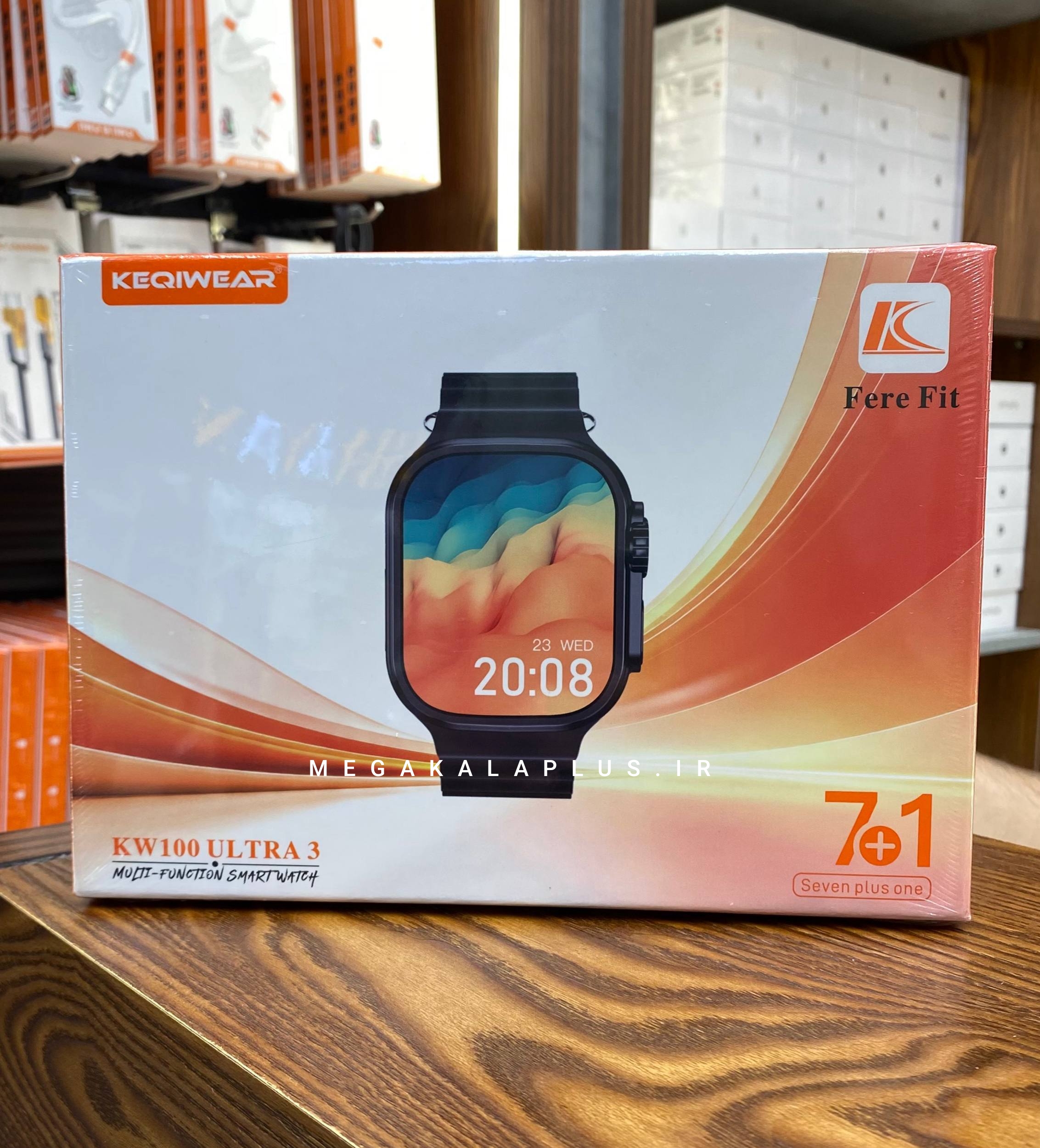 ساعت هوشمند KEQIWEAR KW100 Ultra 3 به همراه 7 بند