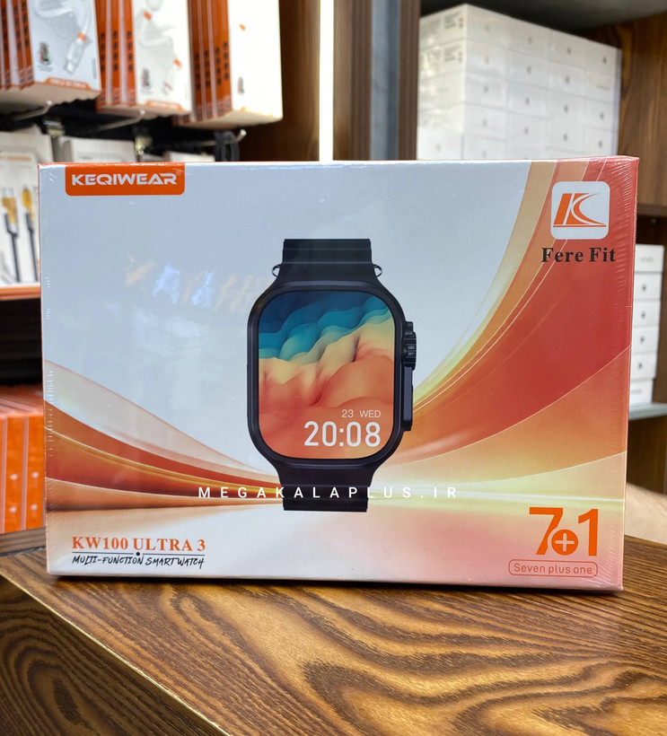 ساعت هوشمند KEQIWEAR KW100 Ultra 3 به همراه 7 بند