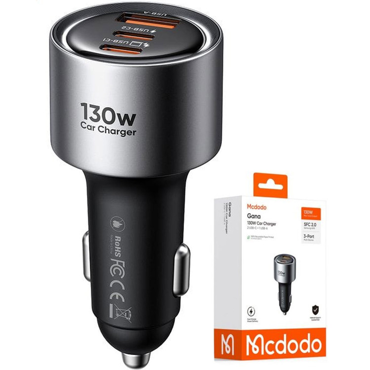 شارژر فندکی فست شارژ مک دودو MCDODO CC-3190 توان 130 وات