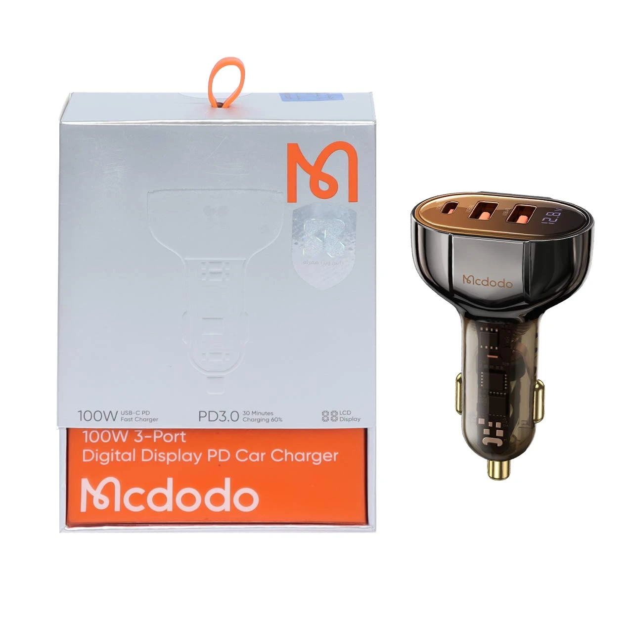 شارژر فندکی مک‌دودو 100 وات 3 پورت مدل CC-2300