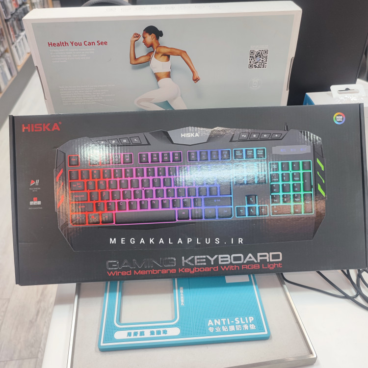کیبورد گیمینگ هیسکا مدل HX-KEG400 | صفحه کلید مخصوص بازی Hiska RGB